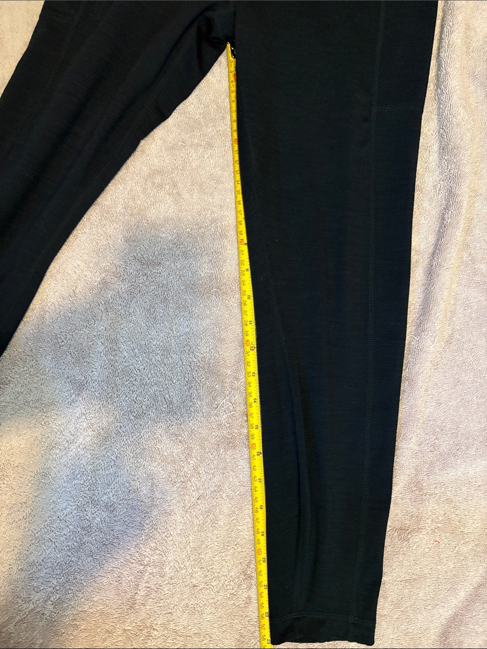 NWOT Women's High-Rise Black Rib Leggings with Wide Waistband - Size L - Picture 8 of 8